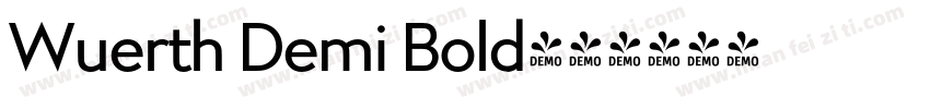 Wuerth Demi Bold字体转换